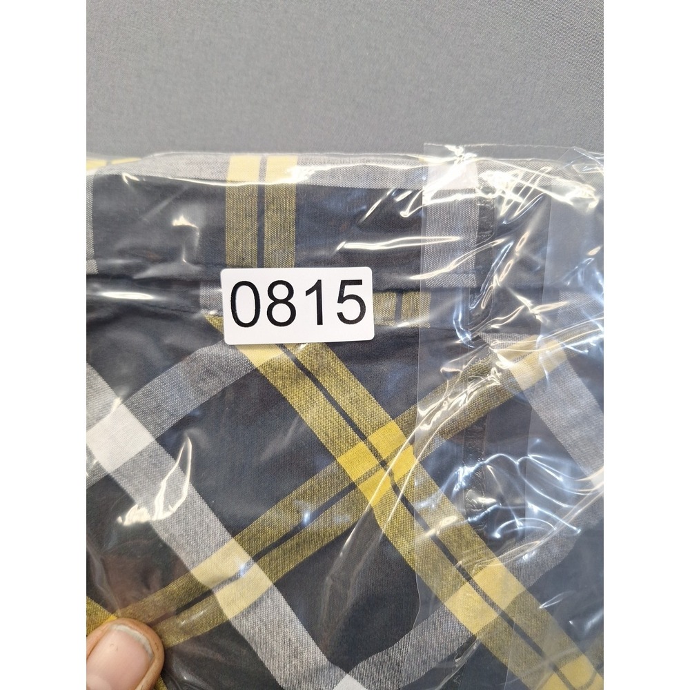 Vintage Wrangler Western Shirt XLT Black Yellow Plaid Pearl Snap Cowboy Rodeo - Picture 9 of 9